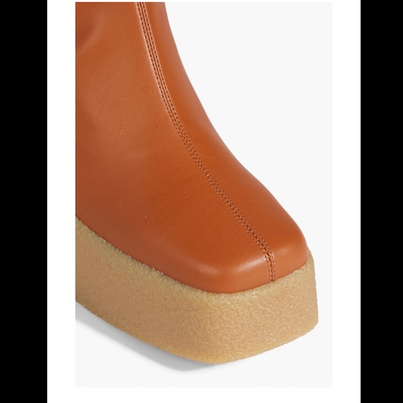 Stella McCartney Skyla Chunky Platform Ankle Boots Tan sz 39 - Picture 4 of 8